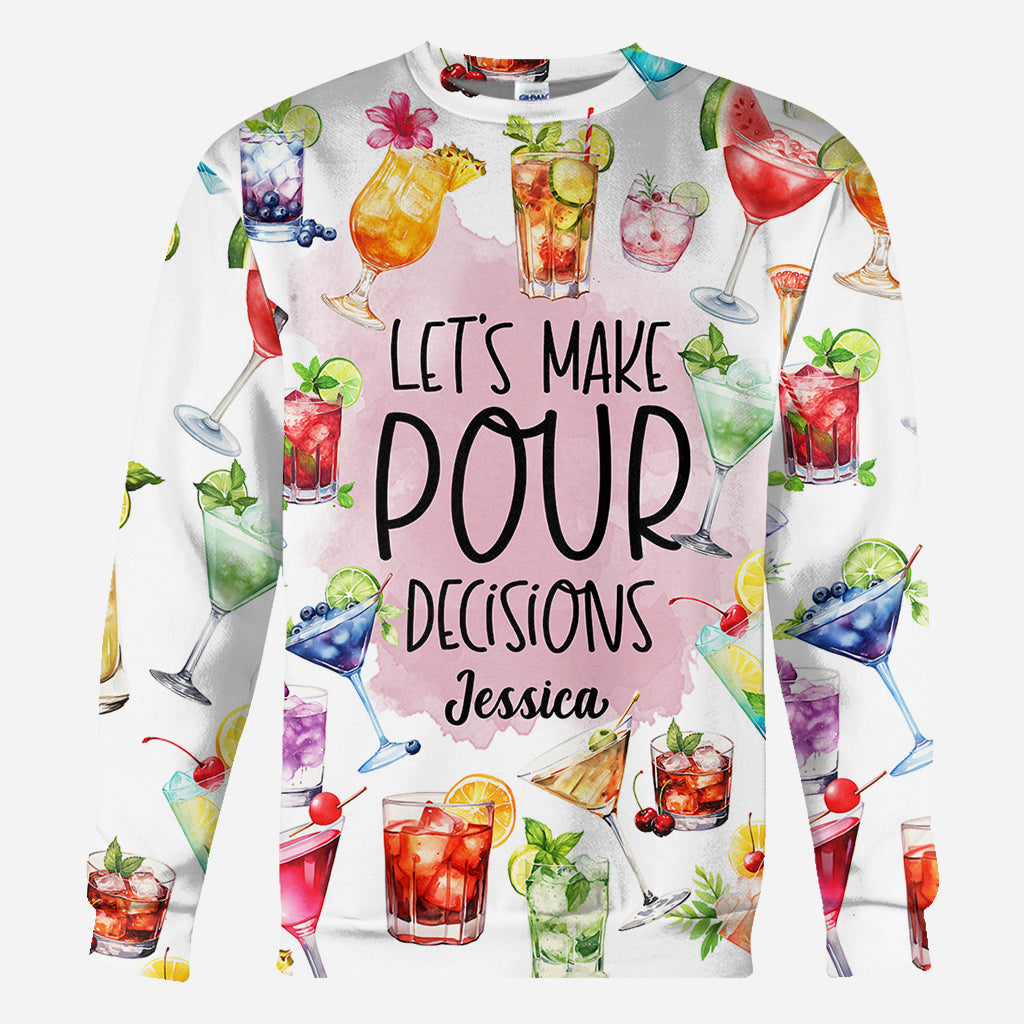 Let's Make Pour Decisions - Personalized Cocktail All Over Shirt