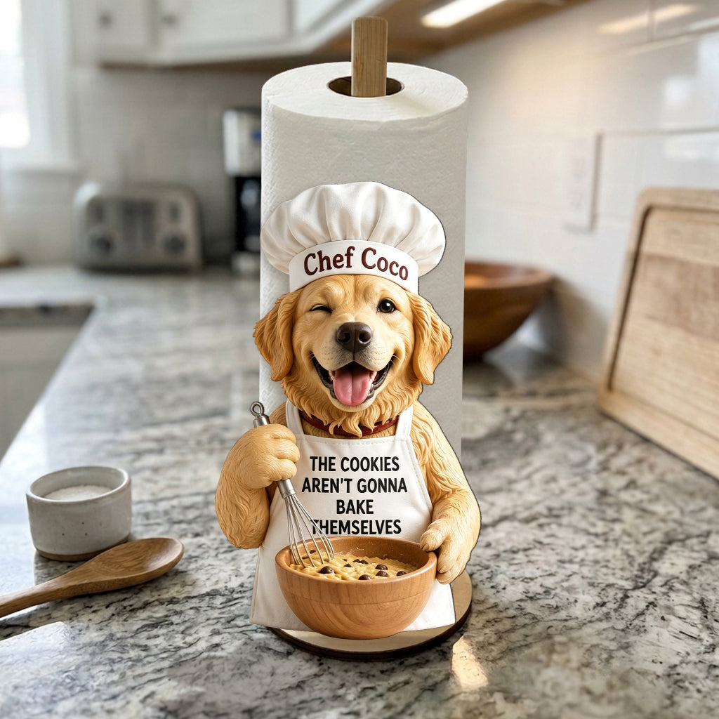 Petit Aide - Support à Essuie-Tout Personnalisé pour Chien