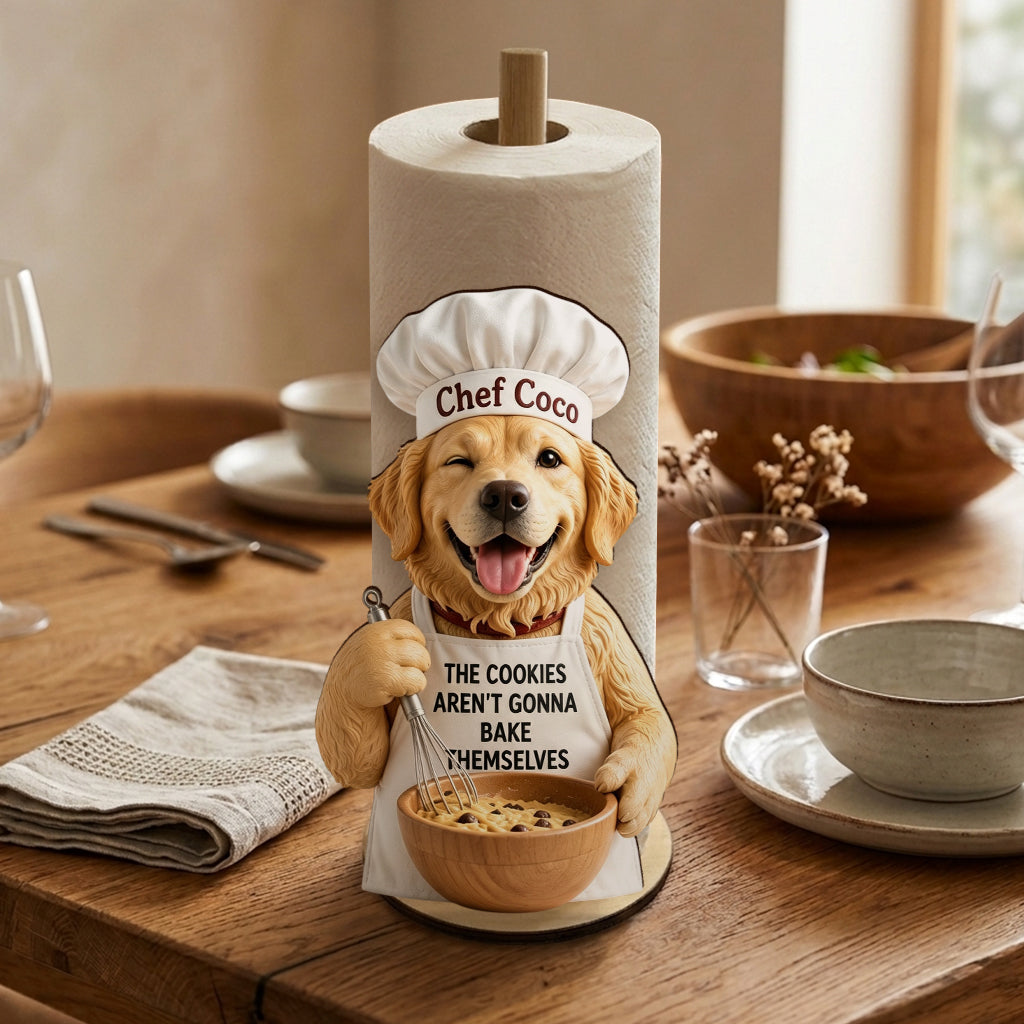 Petit Aide - Support à Essuie-Tout Personnalisé pour Chien