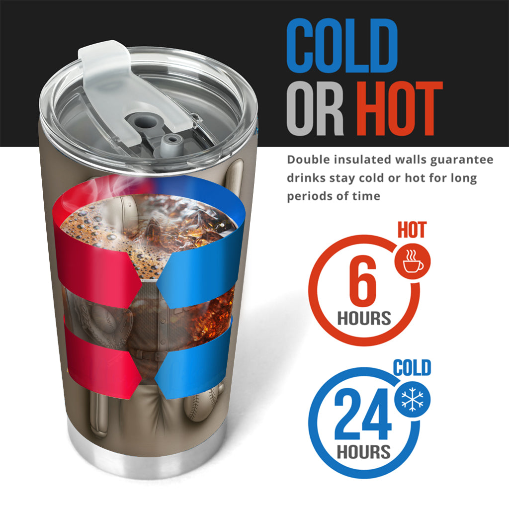 Le baseball, c'est bien plus qu'un jeu - Gobelet isotherme personnalisé sur le thème du baseball