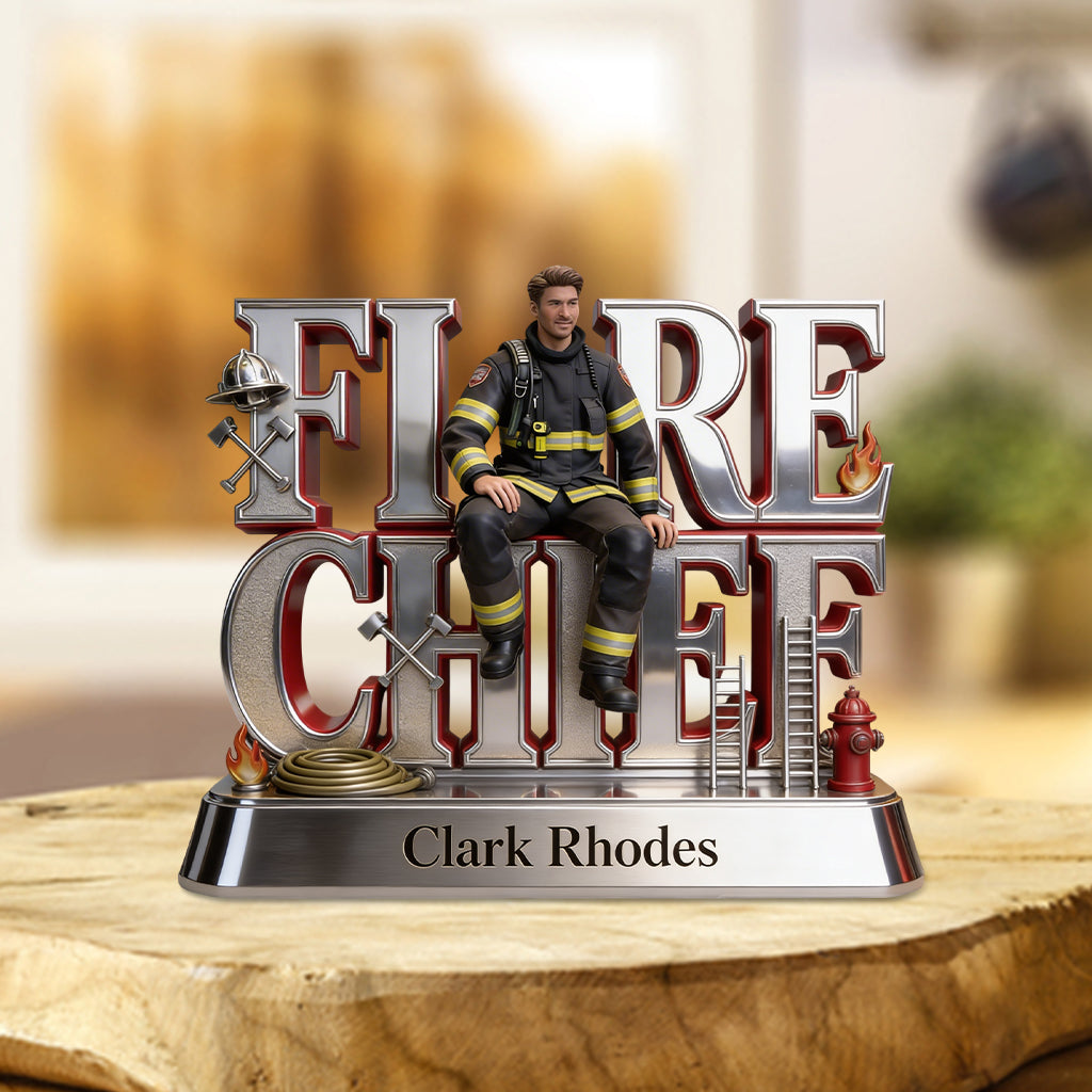 Custom Any Photo - Personalized Firefighter Custom Shaped Acrylic Plaque