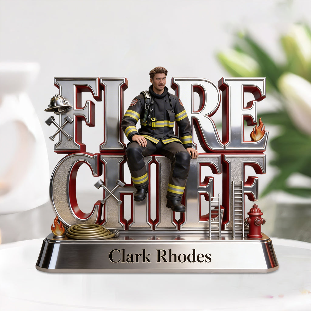 Custom Any Photo - Personalized Firefighter Custom Shaped Acrylic Plaque