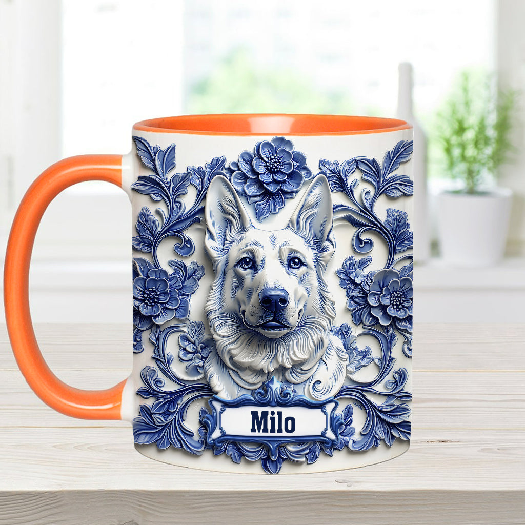 Cute German Shepherd - Personalized Dog Accent Mug
