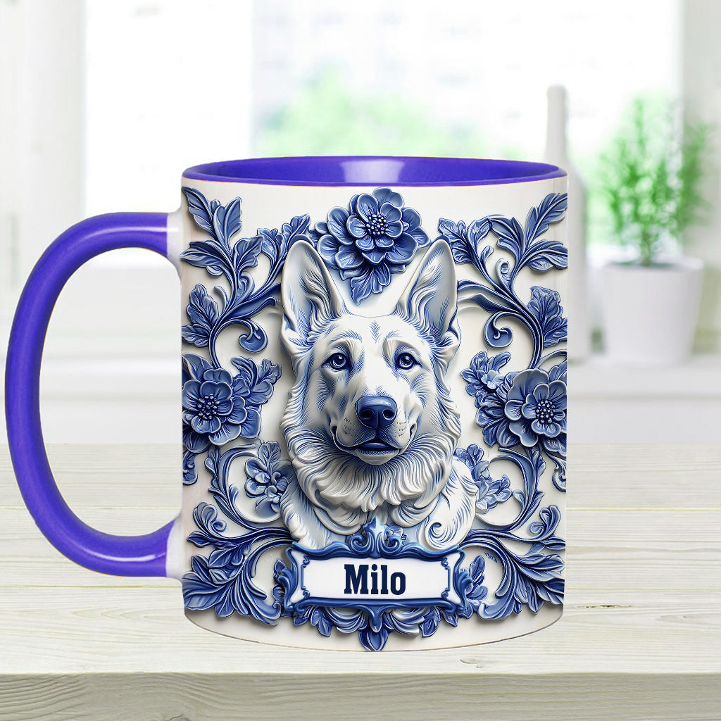 Cute German Shepherd - Personalized Dog Accent Mug