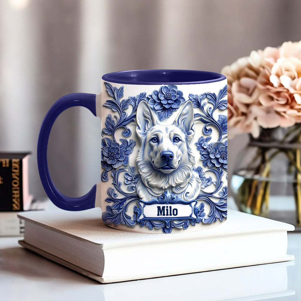 Cute German Shepherd - Personalized Dog Accent Mug