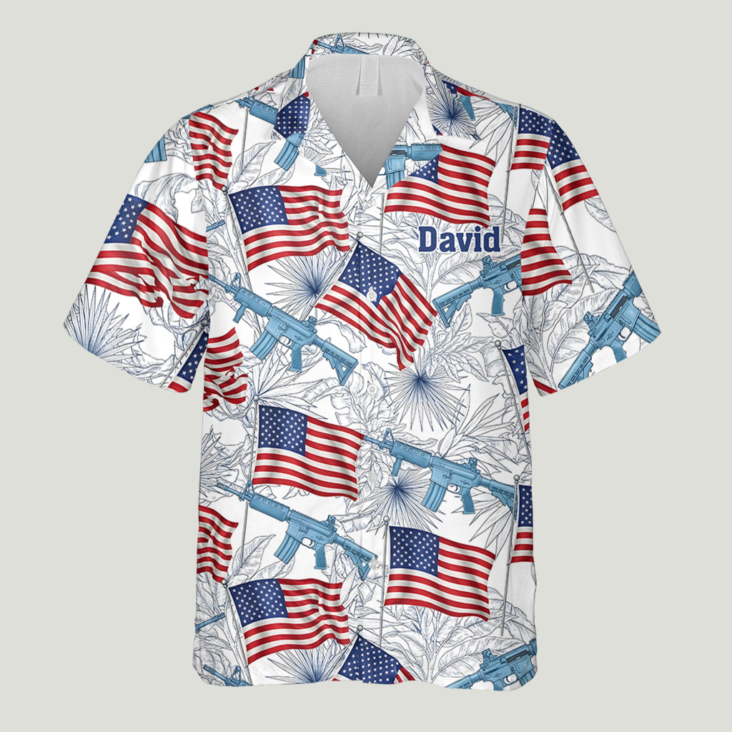 The 4th Of July Hunter - Personalized Hunting Hawaiian Shirt