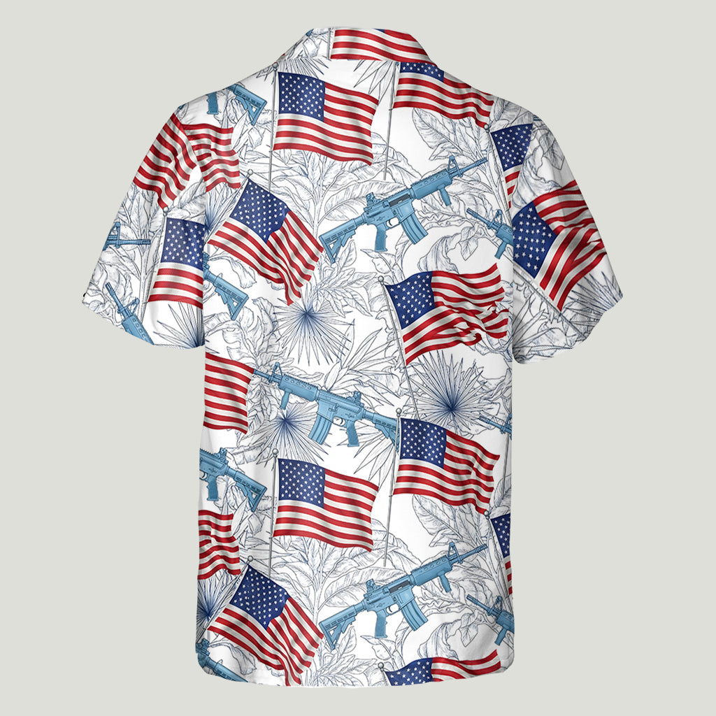 The 4th Of July Hunter - Personalized Hunting Hawaiian Shirt