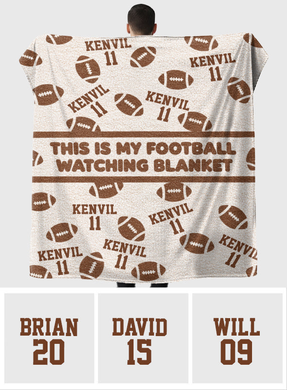 Voici ma couverture pour regarder le football - Couverture portable personnalisée sur le thème du football