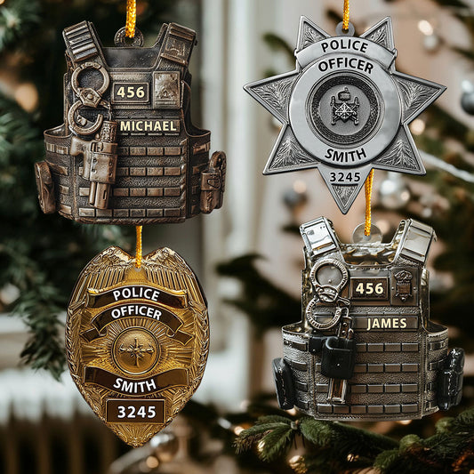 Serve & Protect - Personalized Police Officer Ornament