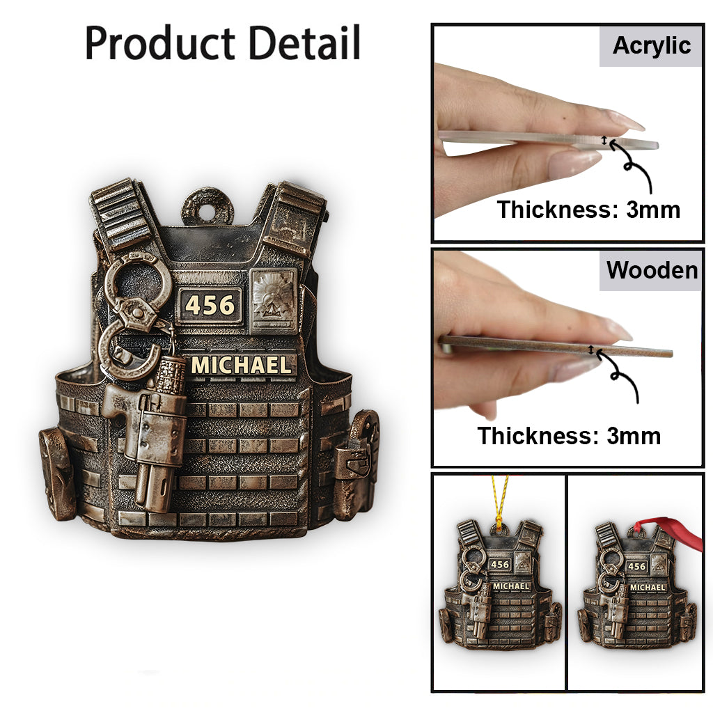 Servir et protéger - Ornement personnalisé pour policier
