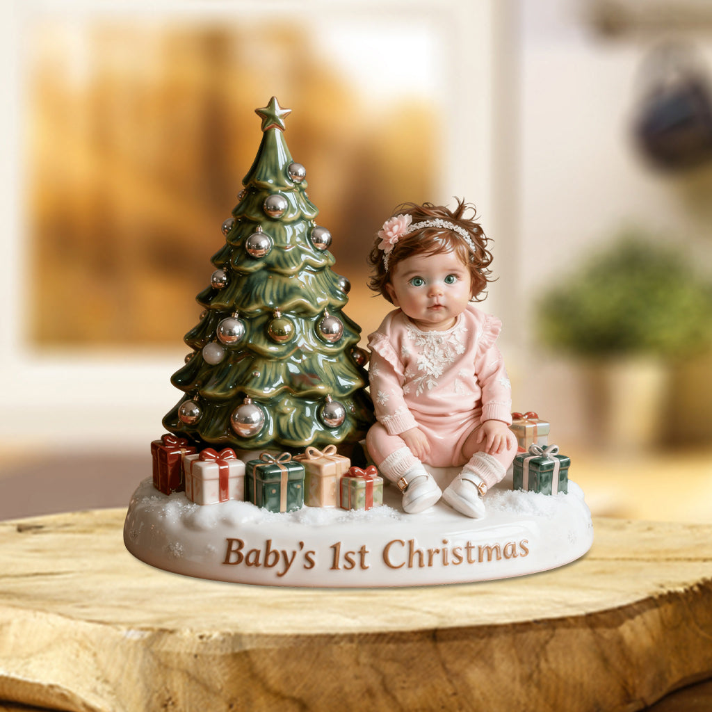 Premier Noël de bébé - Plaque acrylique personnalisée pour enfant
