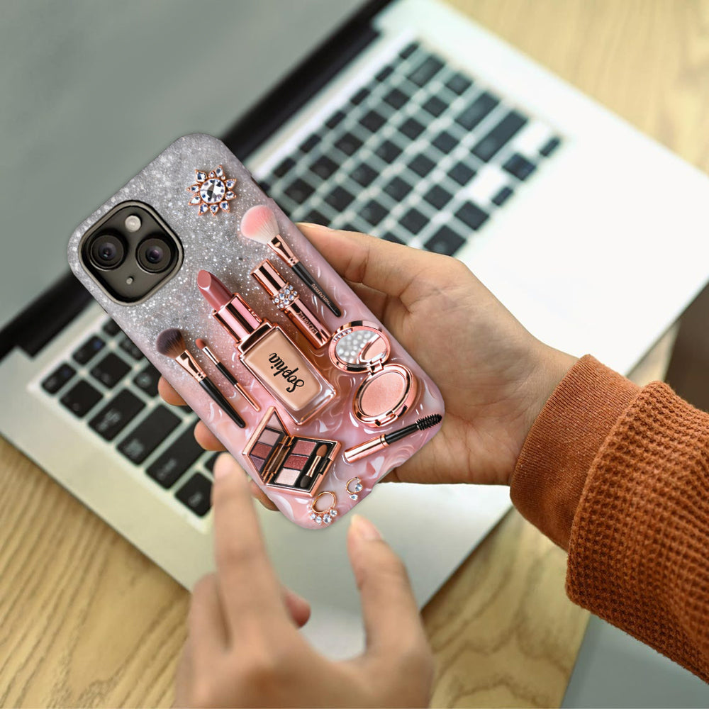 Maquilleuse fière - Coque de téléphone personnalisée avec impression intégrale - Maquillage