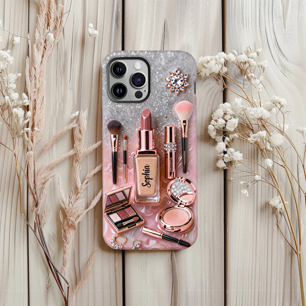 Maquilleuse fière - Coque de téléphone personnalisée avec impression intégrale - Maquillage