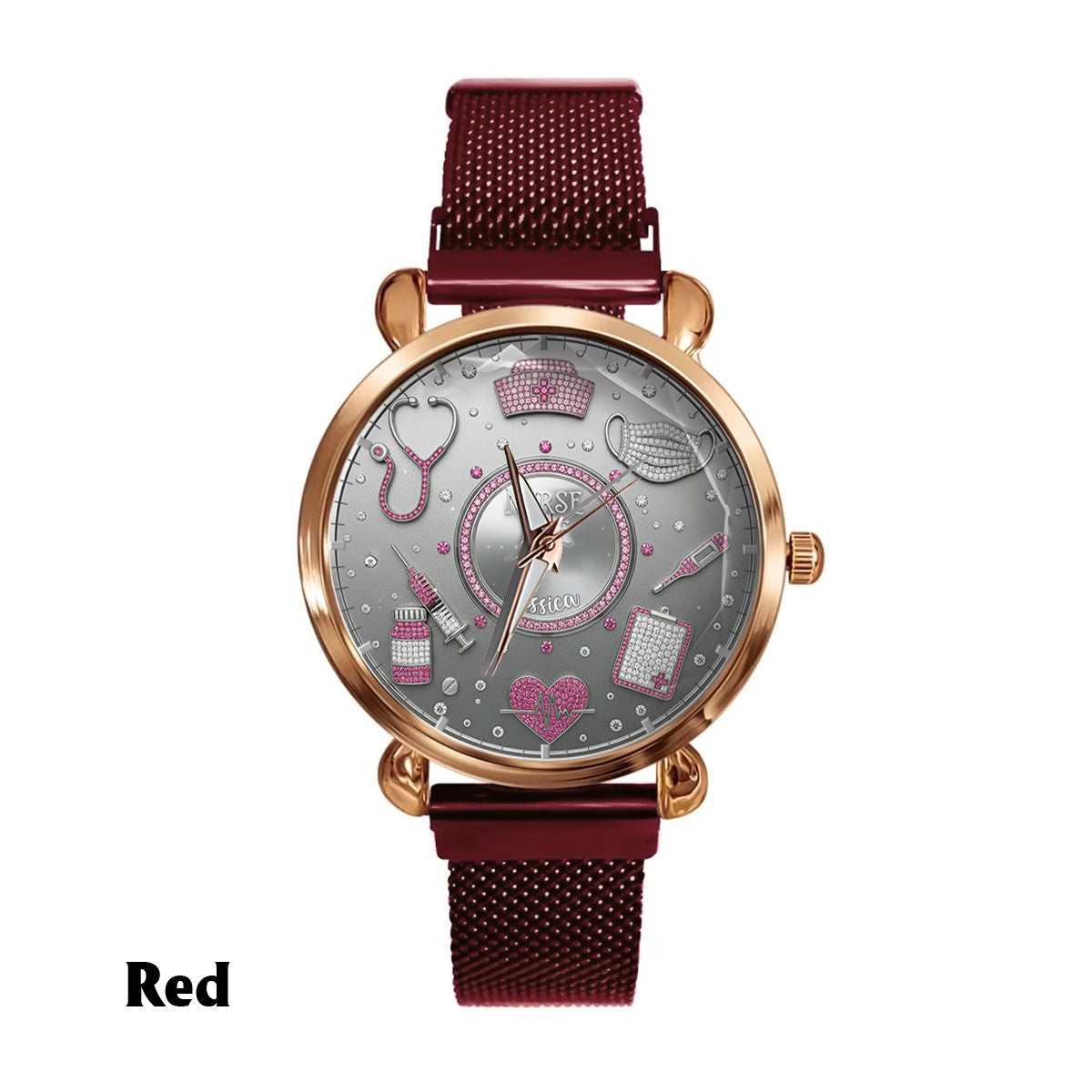Aimez la vie d'infirmière - Montre-bracelet personnalisée pour infirmière