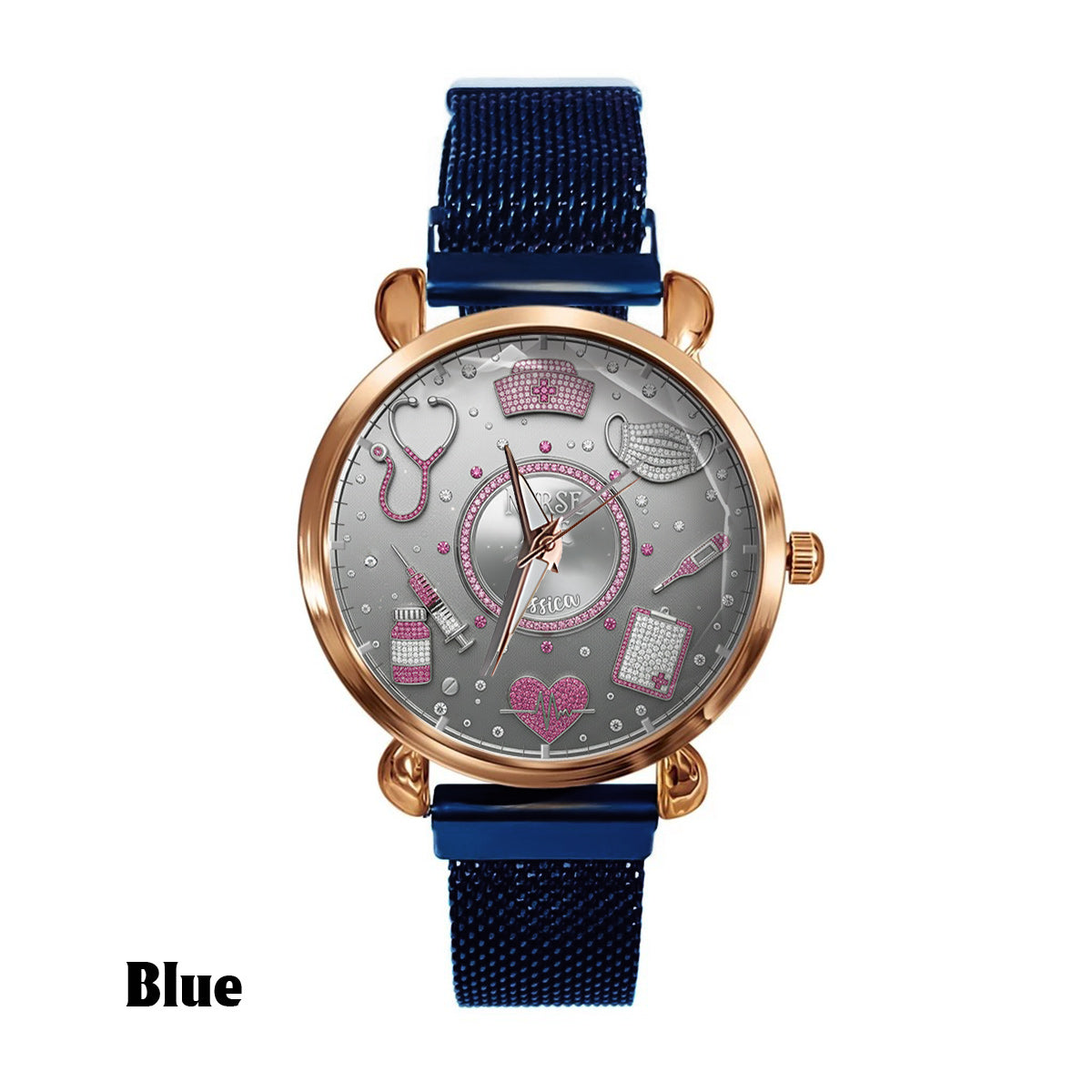 Aimez la vie d'infirmière - Montre-bracelet personnalisée pour infirmière