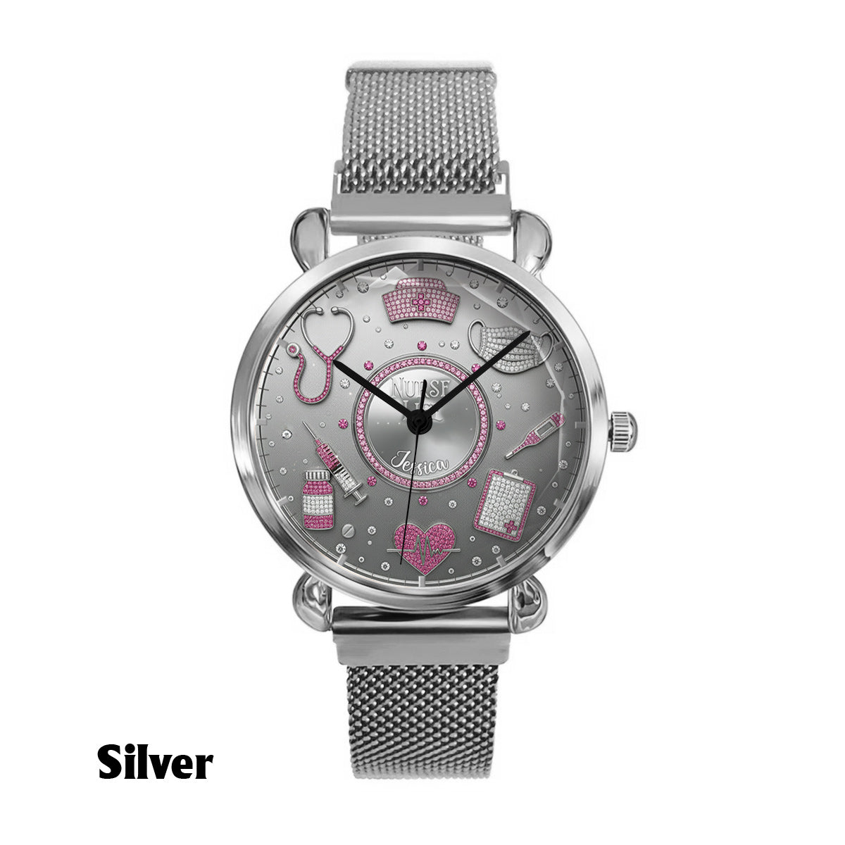 Aimez la vie d'infirmière - Montre-bracelet personnalisée pour infirmière