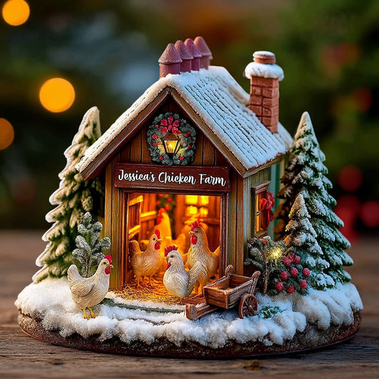 Cadeau pour les amoureux des poules - Plaque acrylique personnalisée en forme de poule