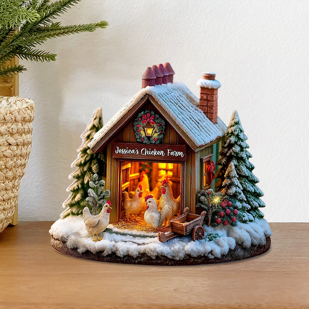 Chicken Lovers Gift - Personalized Chicken Custom Shaped Acrylic Plaque