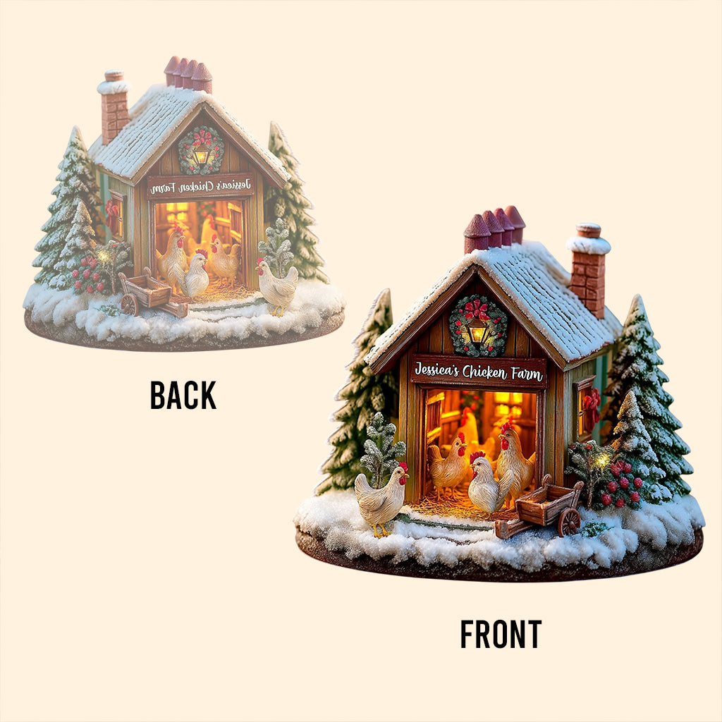 Chicken Lovers Gift - Personalized Chicken Custom Shaped Acrylic Plaque