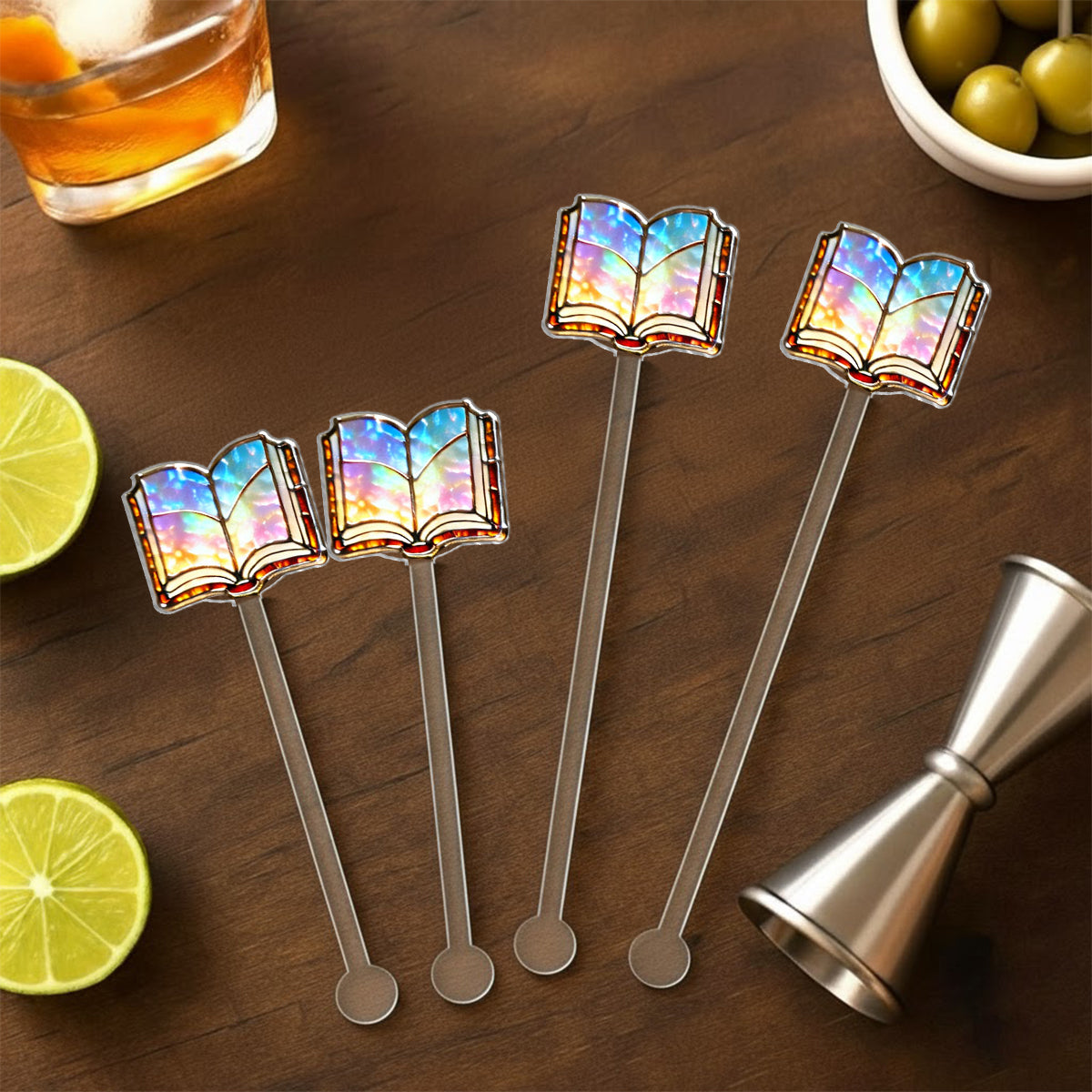 Love Books - Personalized Book Set Accent Mug with Acrylic Stirrers