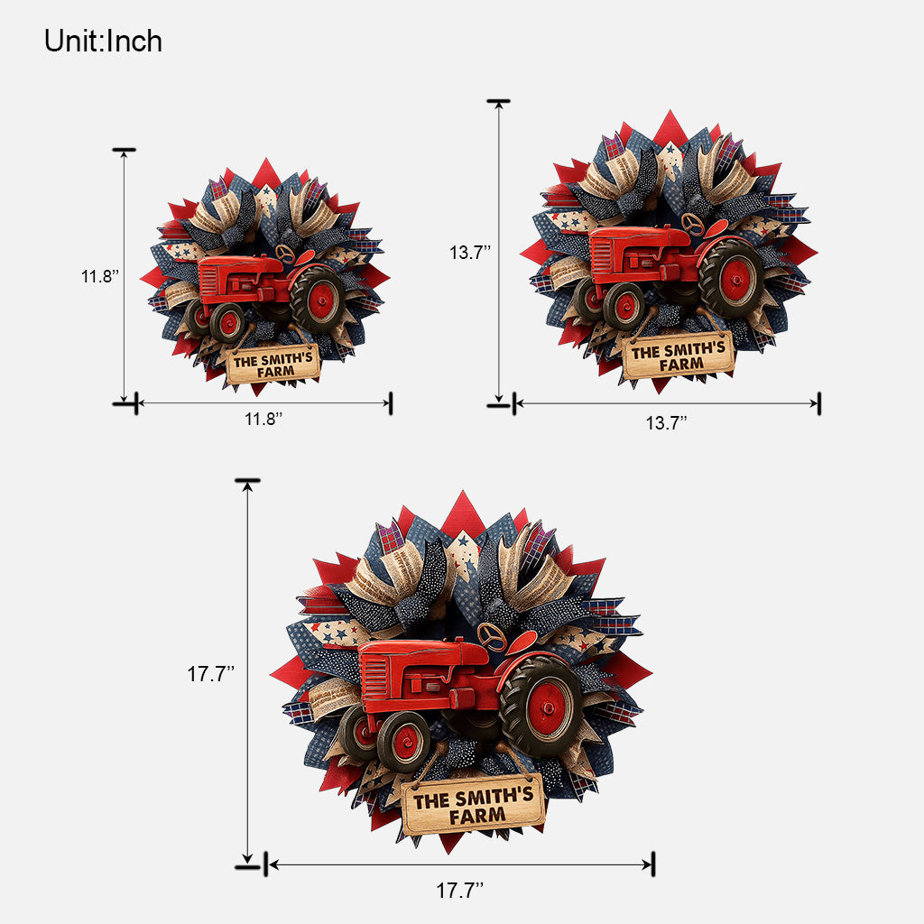 Bless Our Farm - Personalized Farmer Custom Shaped Wood Sign