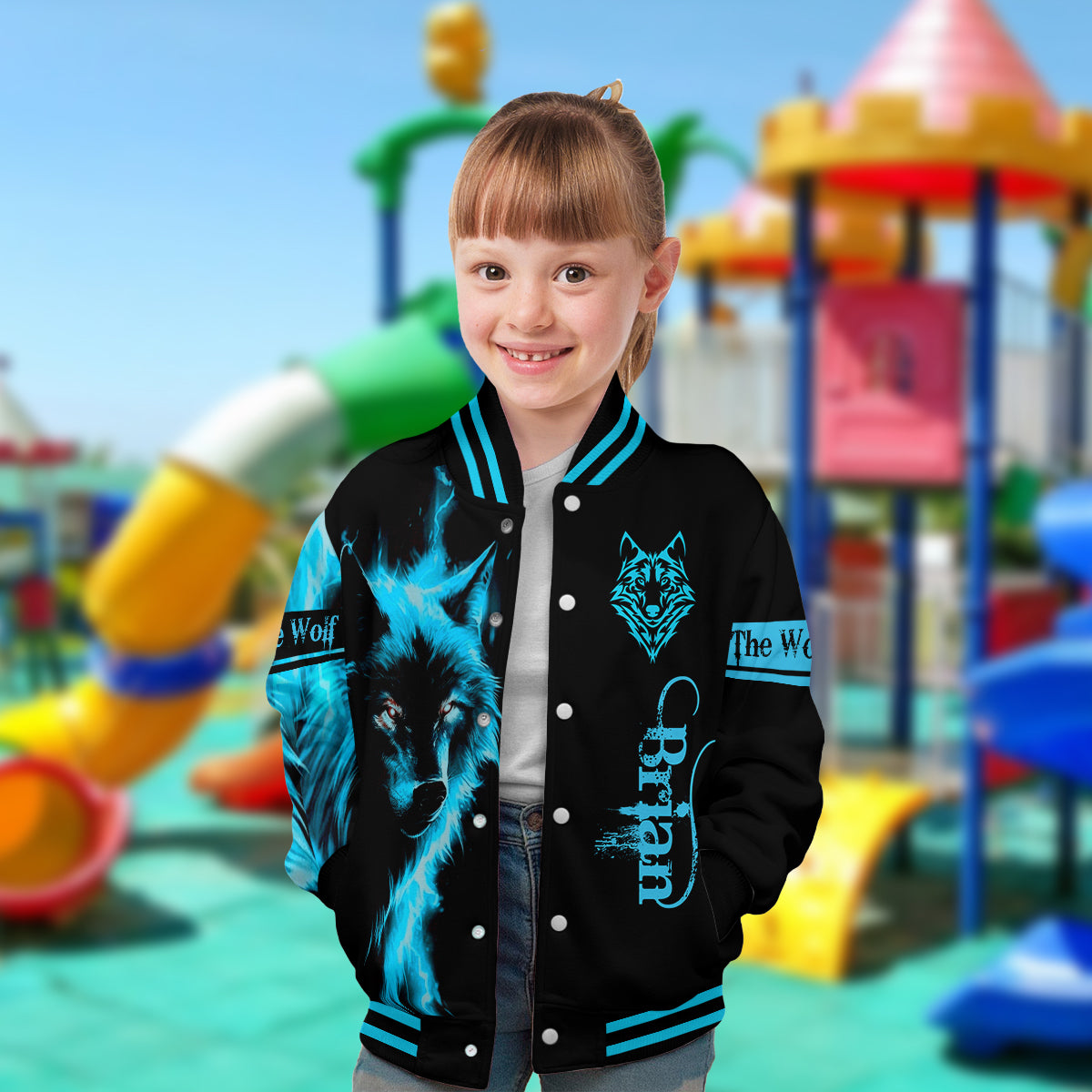 Le Loup - Veste universitaire personnalisée avec motif loup