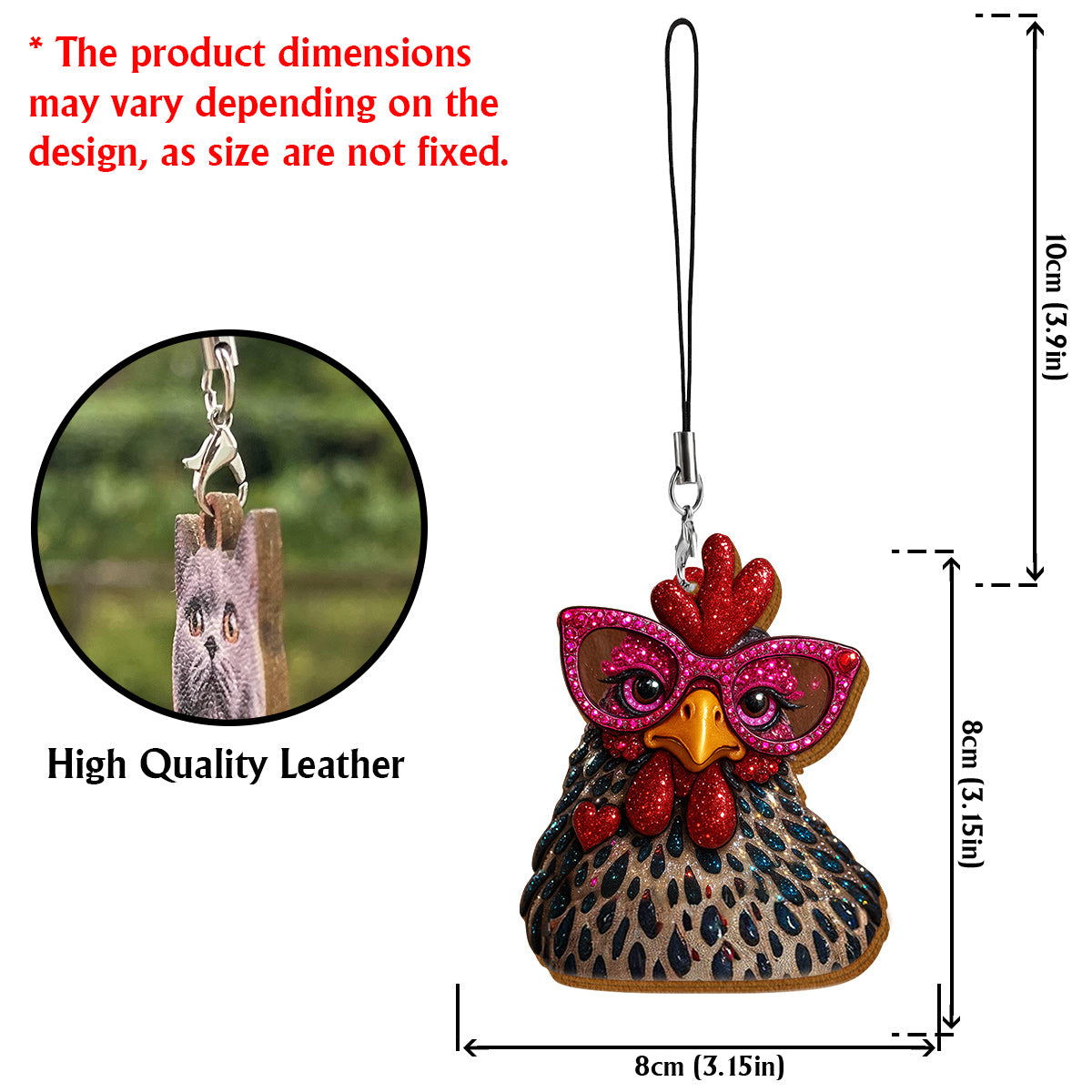 Crazy Chicken Lady - Étui portefeuille personnalisé pour téléphone avec poulet