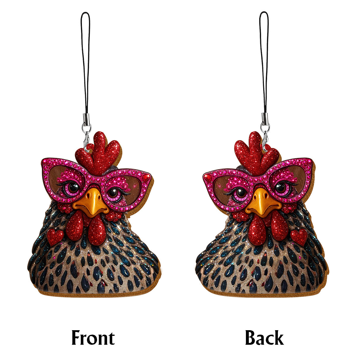 Crazy Chicken Lady - Étui portefeuille personnalisé pour téléphone avec poulet