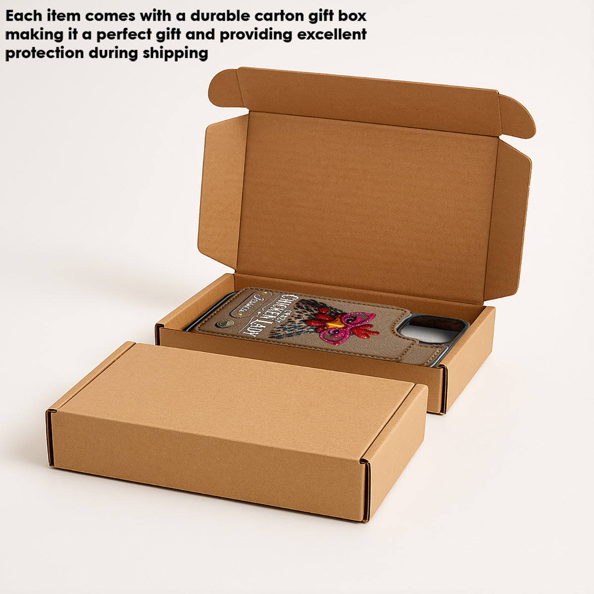 Crazy Chicken Lady - Étui portefeuille personnalisé pour téléphone avec poulet