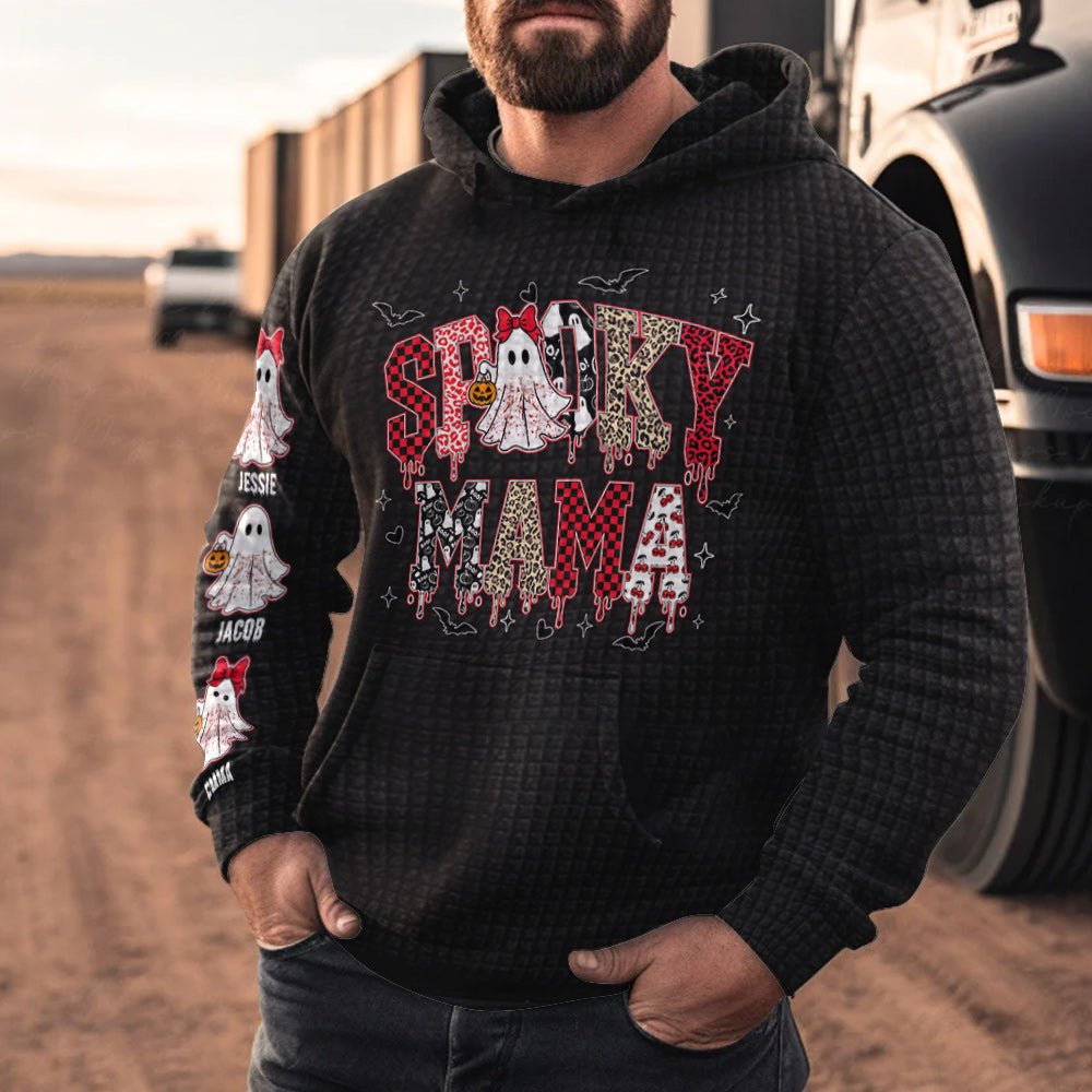 Spooky Mama - Personalized Mother Waffle Hoodie