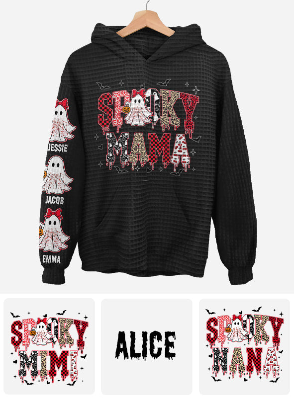 Spooky Mama - Personalized Mother Waffle Hoodie