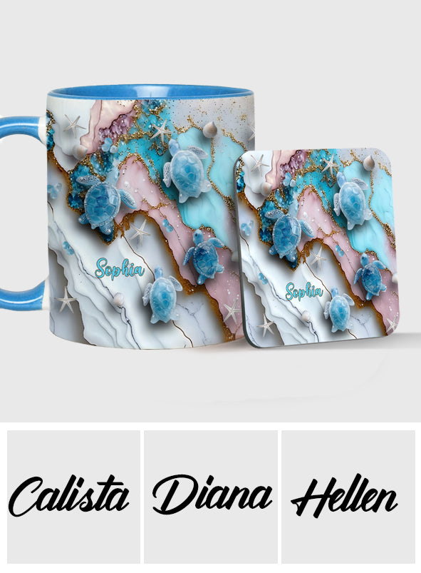 Mug personnalisé « J’adore les tortues »