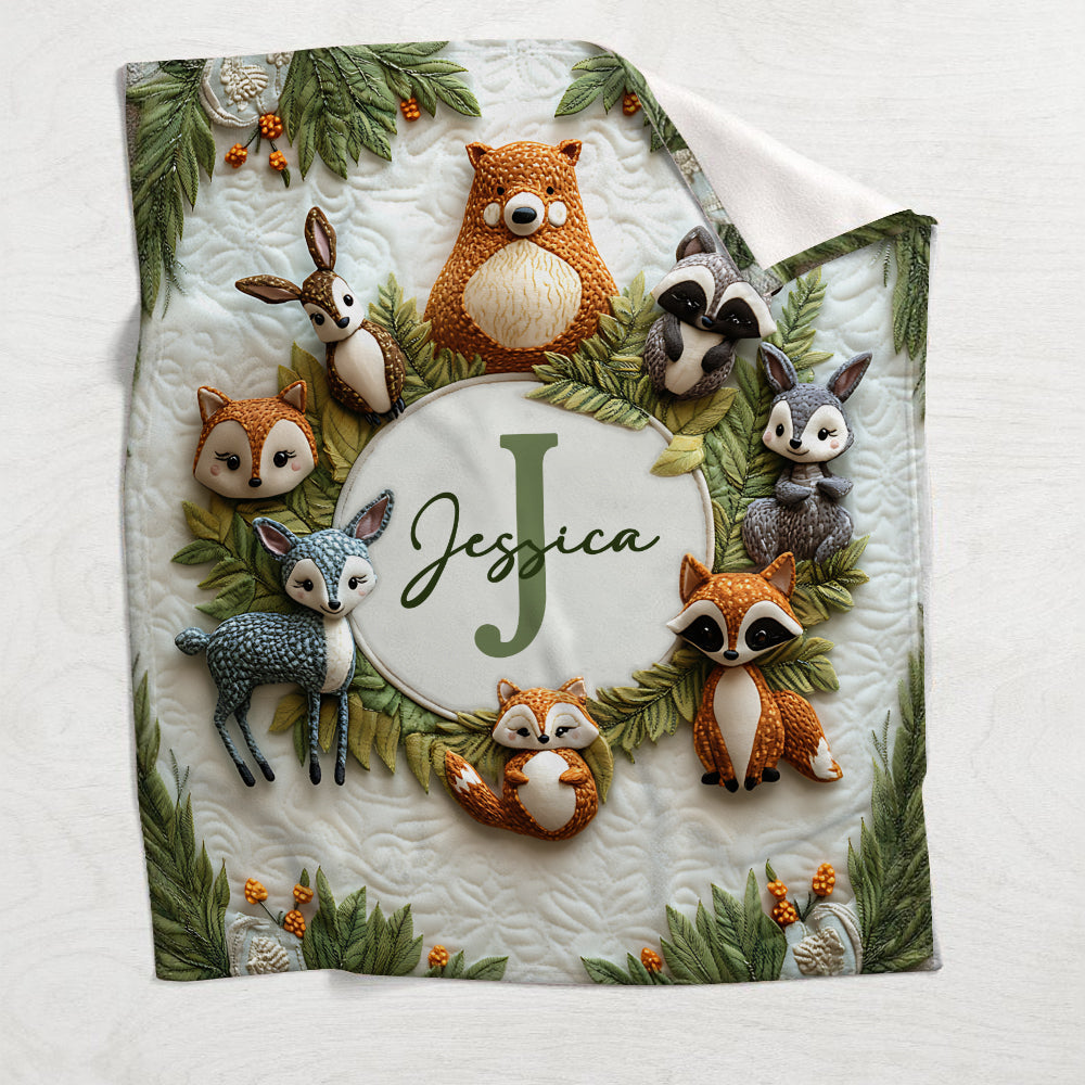 Couverture bébé animaux mignons - Couverture personnalisée pour nouveau-né