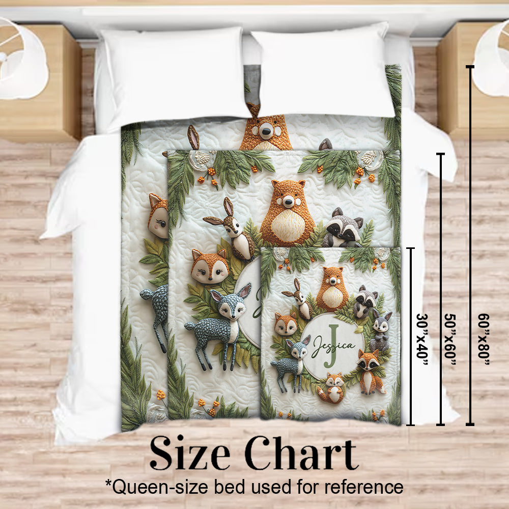 Couverture bébé animaux mignons - Couverture personnalisée pour nouveau-né