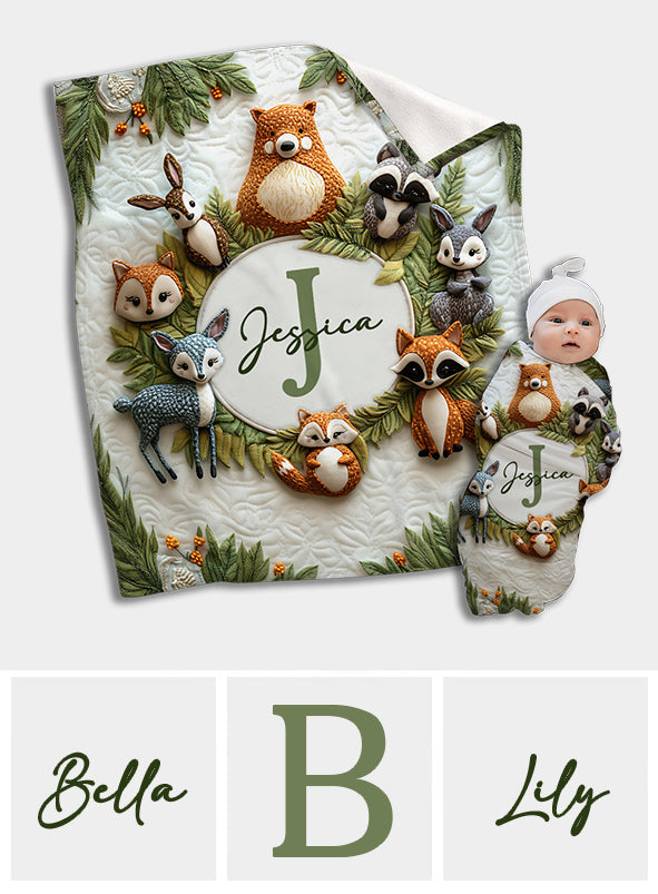 Couverture bébé animaux mignons - Couverture personnalisée pour nouveau-né