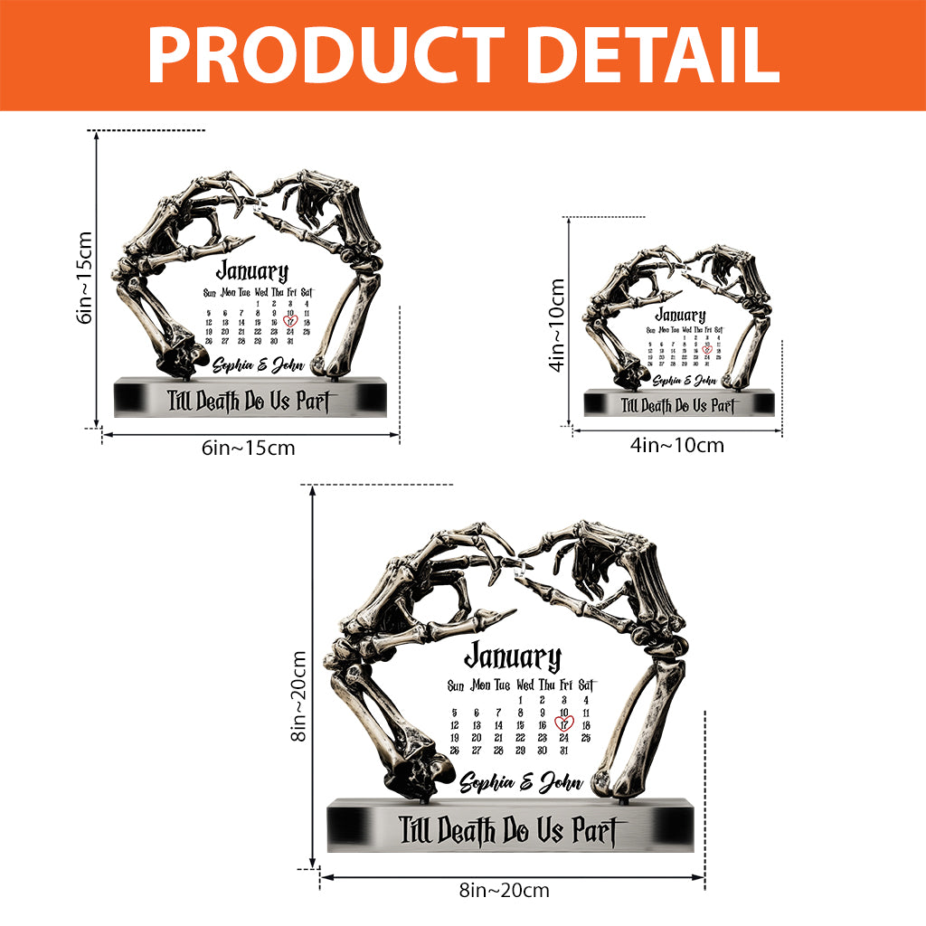 Til Death Do Us Part - Personalized Couple Custom Shaped Acrylic Plaque