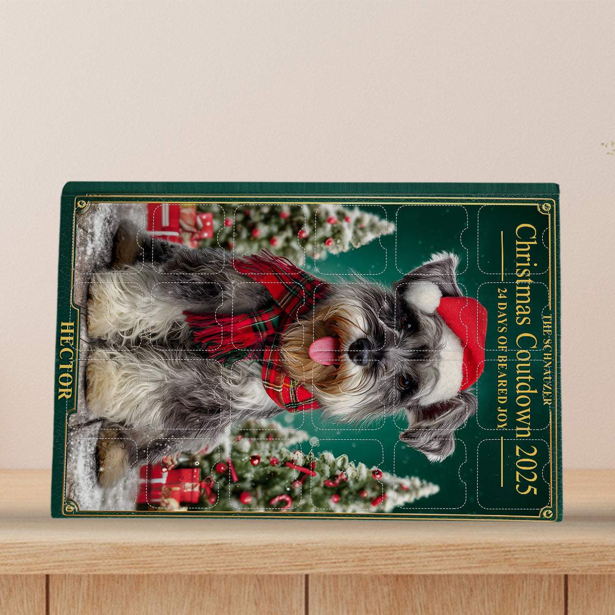 J'adore mon Schnauzer - Calendrier de l'Avent personnalisé Schnauzer avec décorations