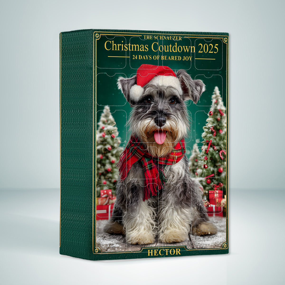 J'adore mon Schnauzer - Calendrier de l'Avent personnalisé Schnauzer avec décorations