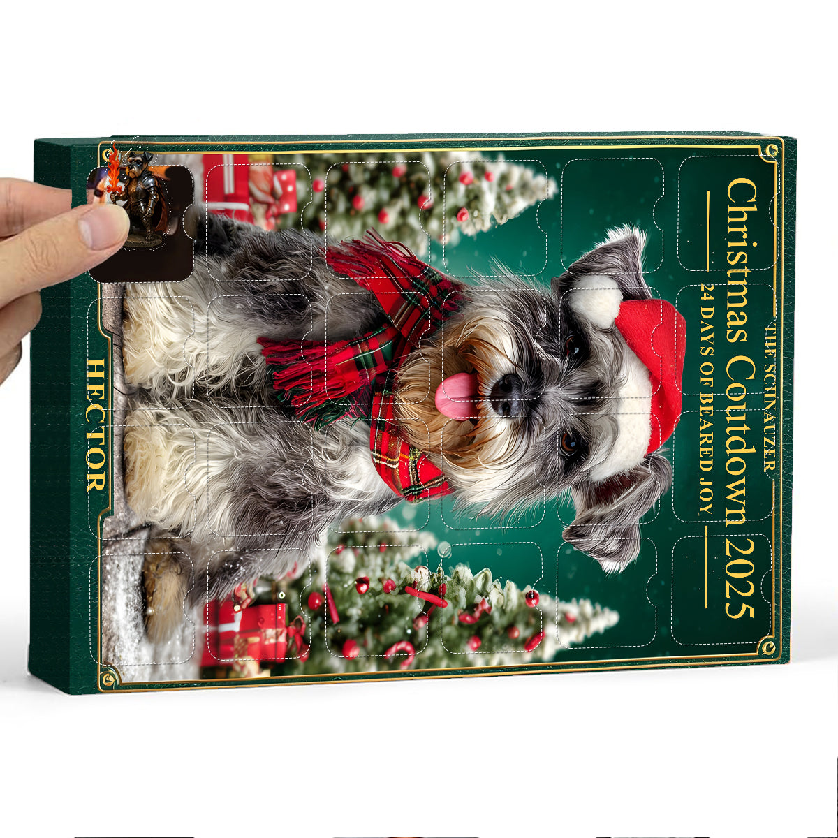 J'adore mon Schnauzer - Calendrier de l'Avent personnalisé Schnauzer avec décorations