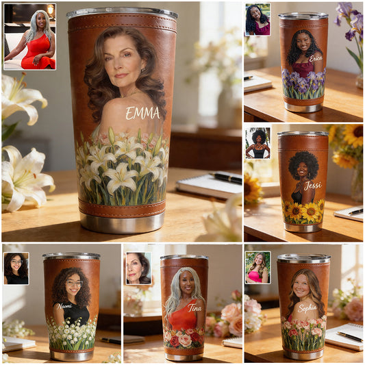 Tasse Personnalisée - Photo et Fleurs à Votre Goût