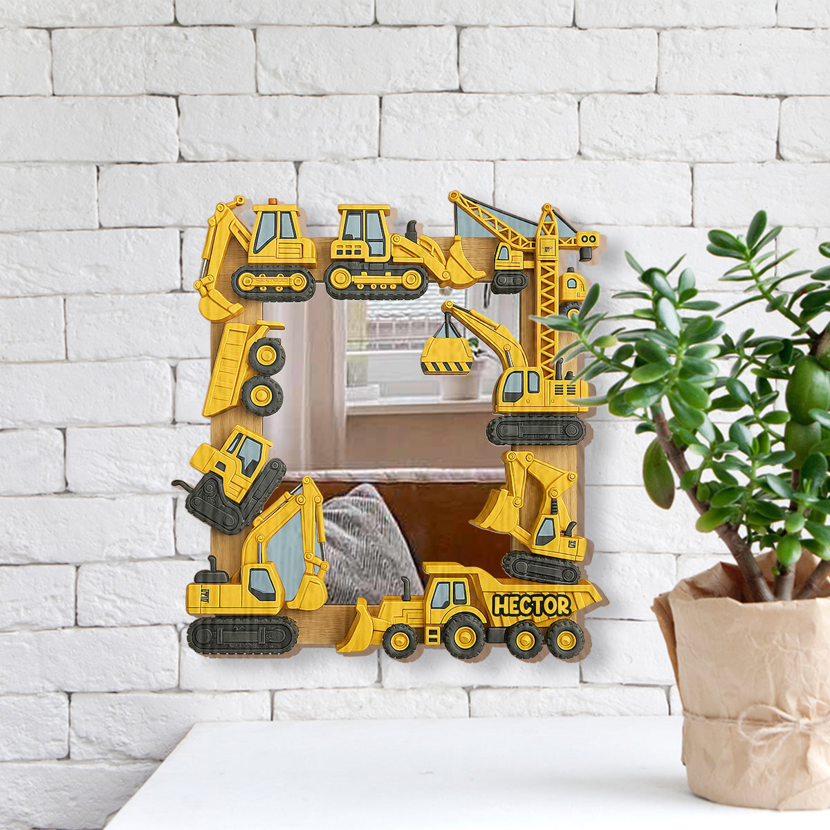 Cadeau pour enfants Dig & Discover - Miroir mural personnalisé pour enfant