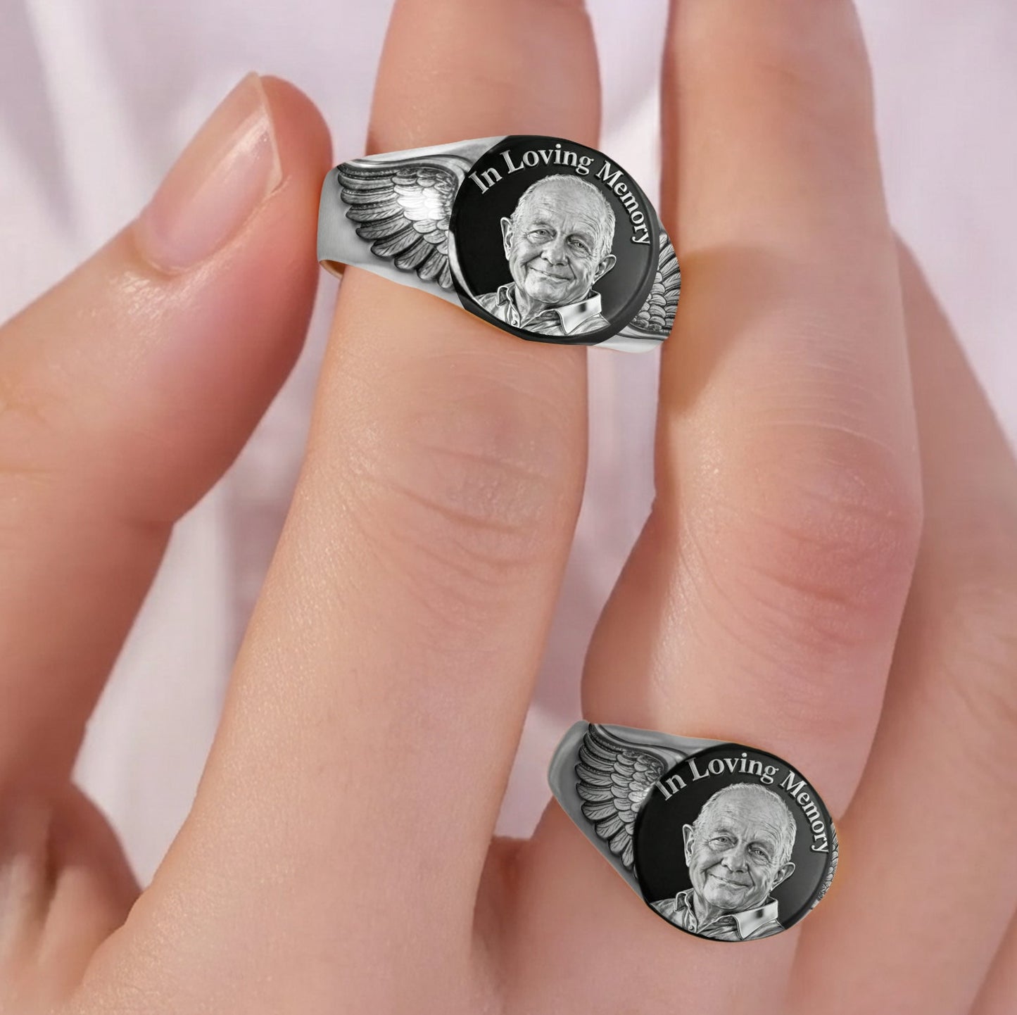 En souvenir de - Bague chevalière commémorative personnalisée