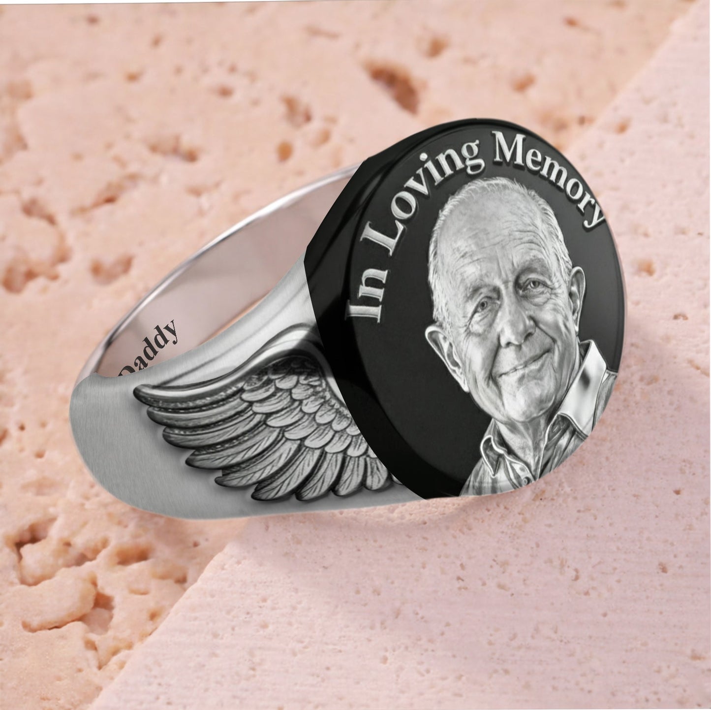 En souvenir de - Bague chevalière commémorative personnalisée