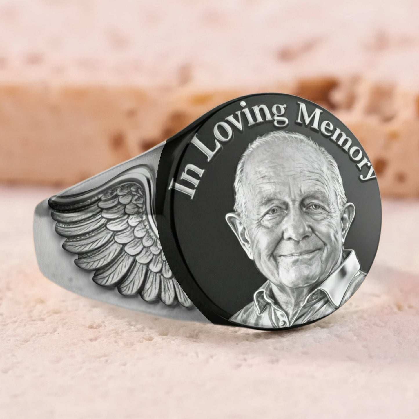 En souvenir de - Bague chevalière commémorative personnalisée