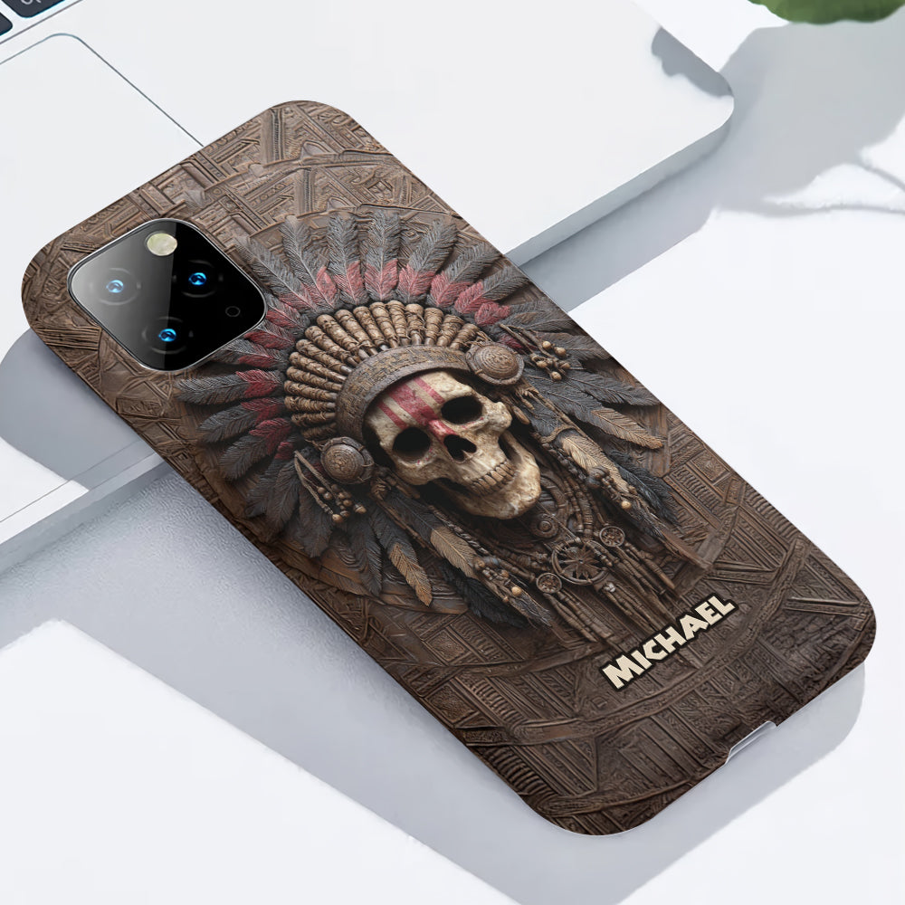Fière Amérindienne - Coque de téléphone personnalisée avec motif intégral amérindien
