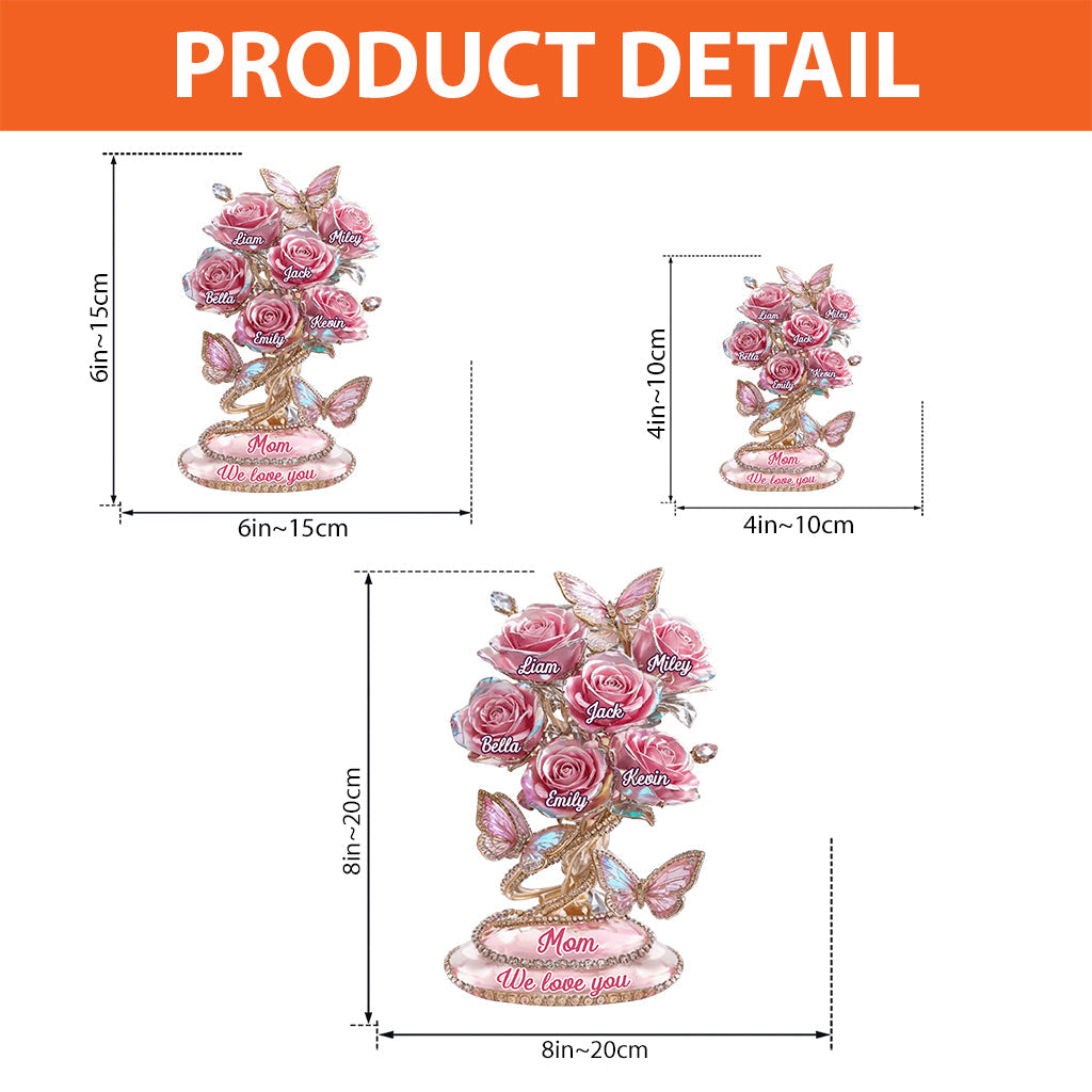 Mom We Love You - Personalized Mother Custom Shaped Acrylic Plaque