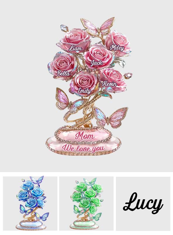 Mom We Love You - Personalized Mother Custom Shaped Acrylic Plaque