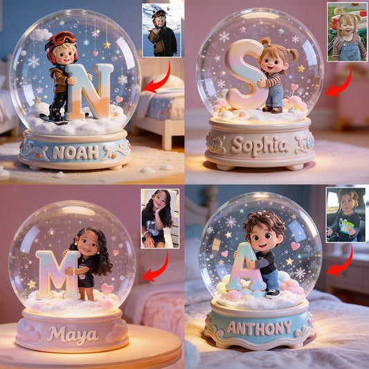 Custom Kid With Initial - Personalized Kid Custom Shaped Acrylic Plaque