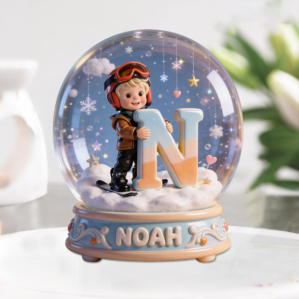 Custom Kid With Initial - Personalized Kid Custom Shaped Acrylic Plaque