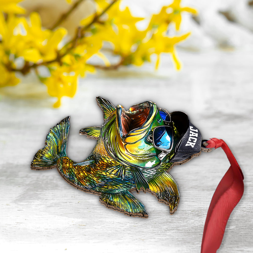 Pêche au bar - Ornement de pêche personnalisé